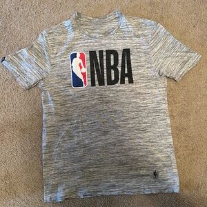 NBA  T-shirt Large Cotton Blend Heather Gray Athletic